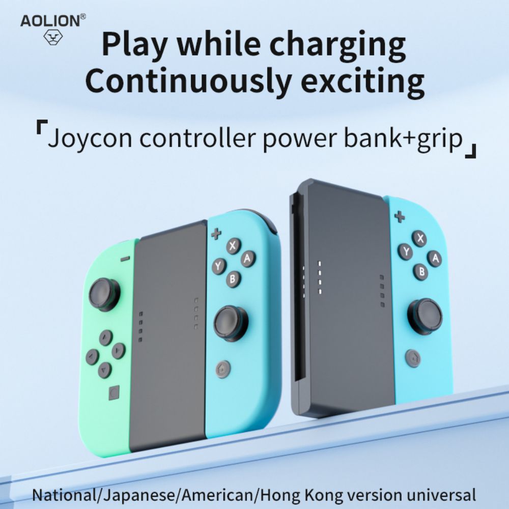 Gaming Accessories Nintendo Switch - AOLION Grip Pengisi Daya Portabel Joncon