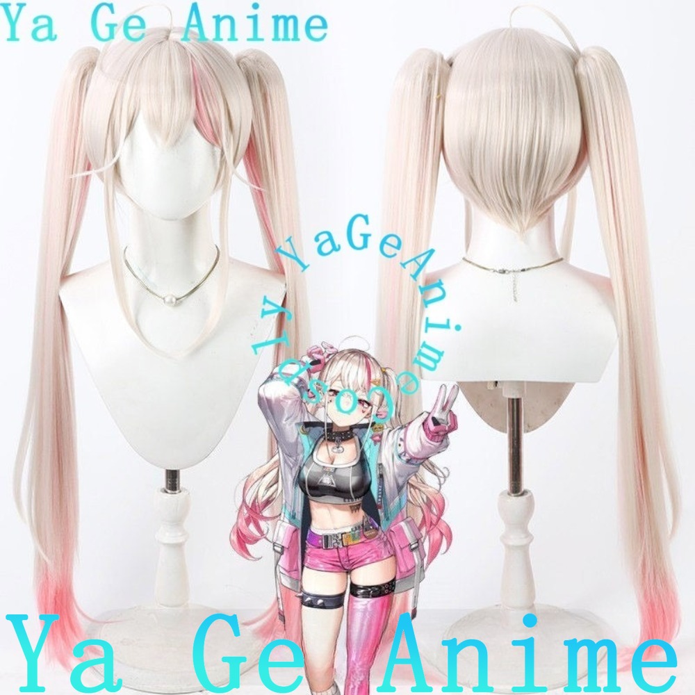 Gaming Accessories Korea - Wig Cosplay Rambut Campuran Multiwarna Ekor