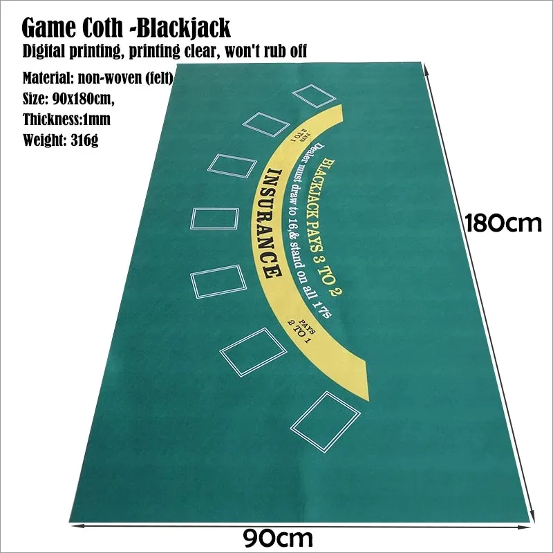 Gaming Accessories - Taplak Meja Chip Poker 180X90Cm Kain