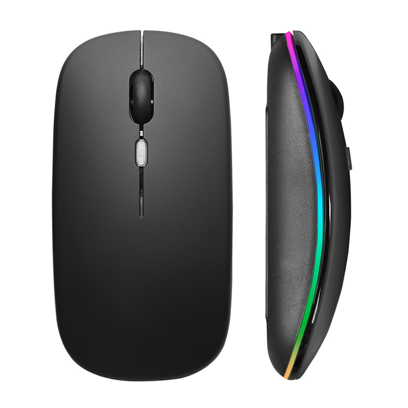 Gaming Accessories - Mouse Nirkabel RGB Isi Ulang USB