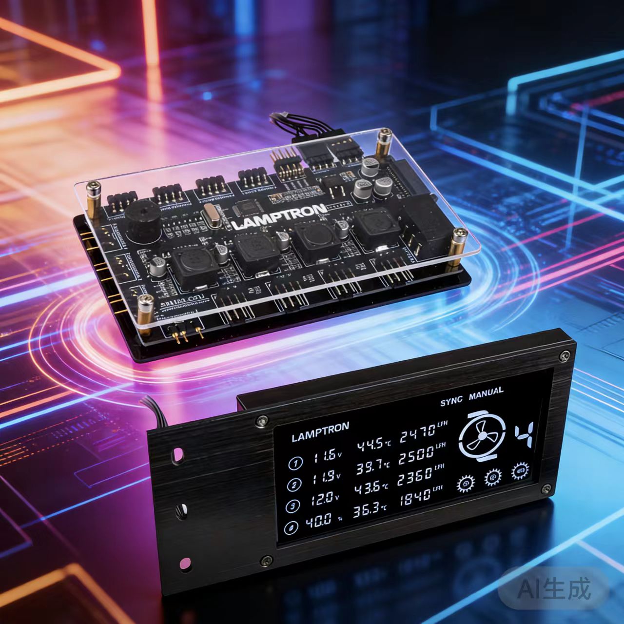 Gaming Hardware And Accessories - LAMPTRON RW460 Kontrol Pendingin Air Hitam