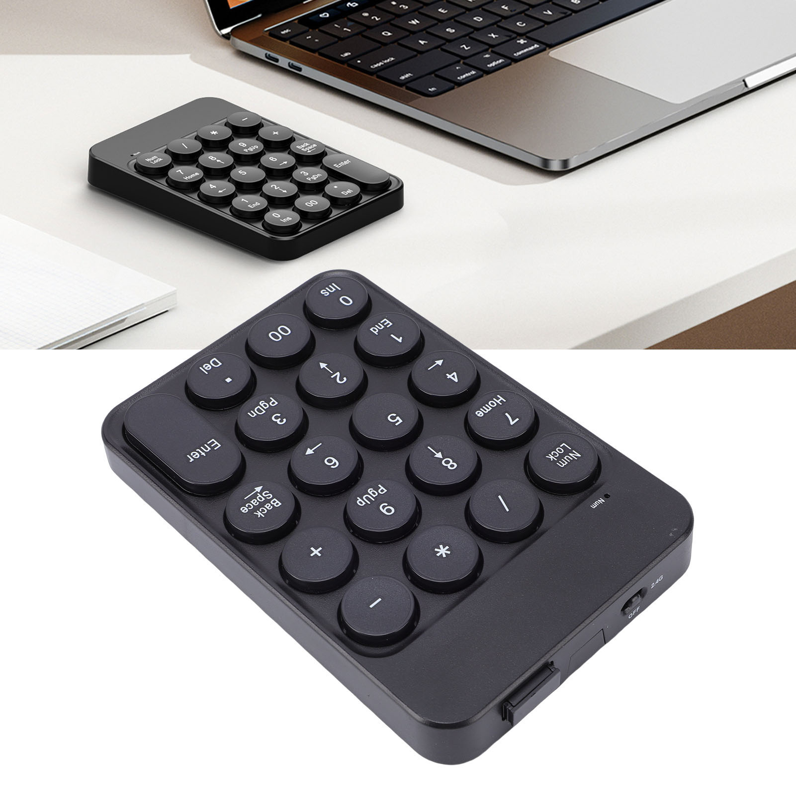 Keyboard Numpad Separate - Keypad Numerik Mini dengan Tombol Bulat