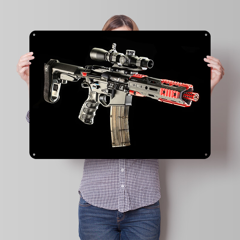 Gaming Accessories Europe - Poster Logam 3D Bertekstur Personalisasi MGS