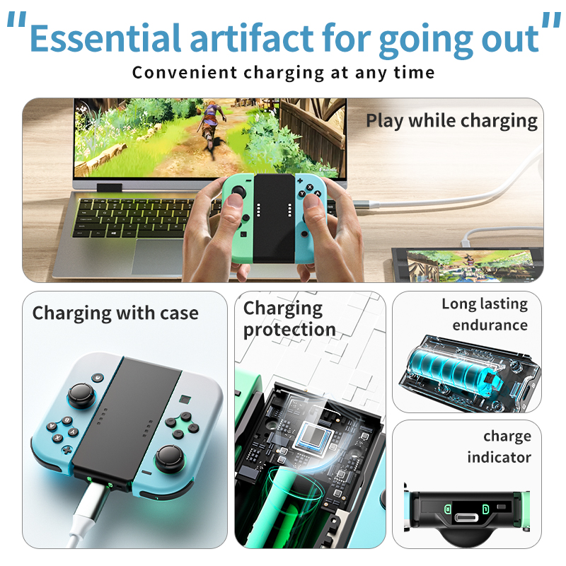 AOLION Grip Pengisi Daya Porta - Gaming Accessories Nintendo Switch ulasan dan harga