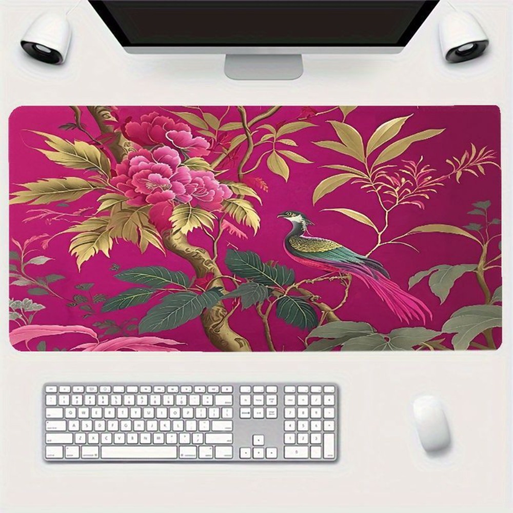 Alas meja bermotif bunga dan b - Gaming Accessories Pink ulasan dan harga