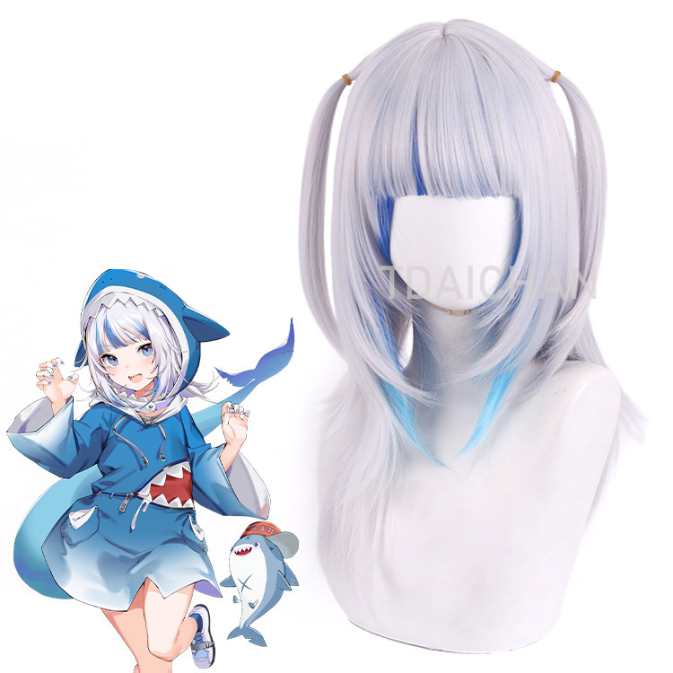 Wig Cosplay Gawr Gura 2025, Ra - Gaming Accessories Korea ulasan dan harga