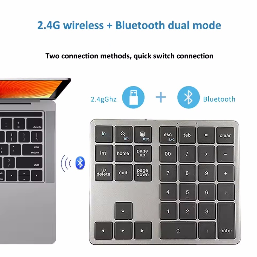Keypad Numerik Nirkabel + Blue - Keyboard Numpad Separate ulasan dan harga
