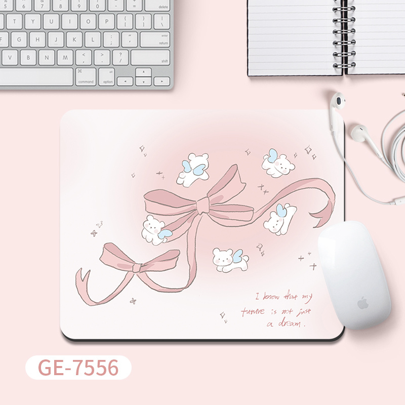 Alas Mouse Korea Ins Bow Pink  - Gaming Accessories Korea ulasan dan harga