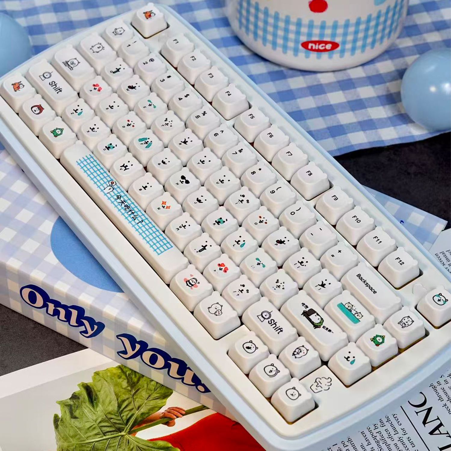 Keycap PBT Beruang Kartun Lucu - Gaming Accessories In Japan ulasan dan harga