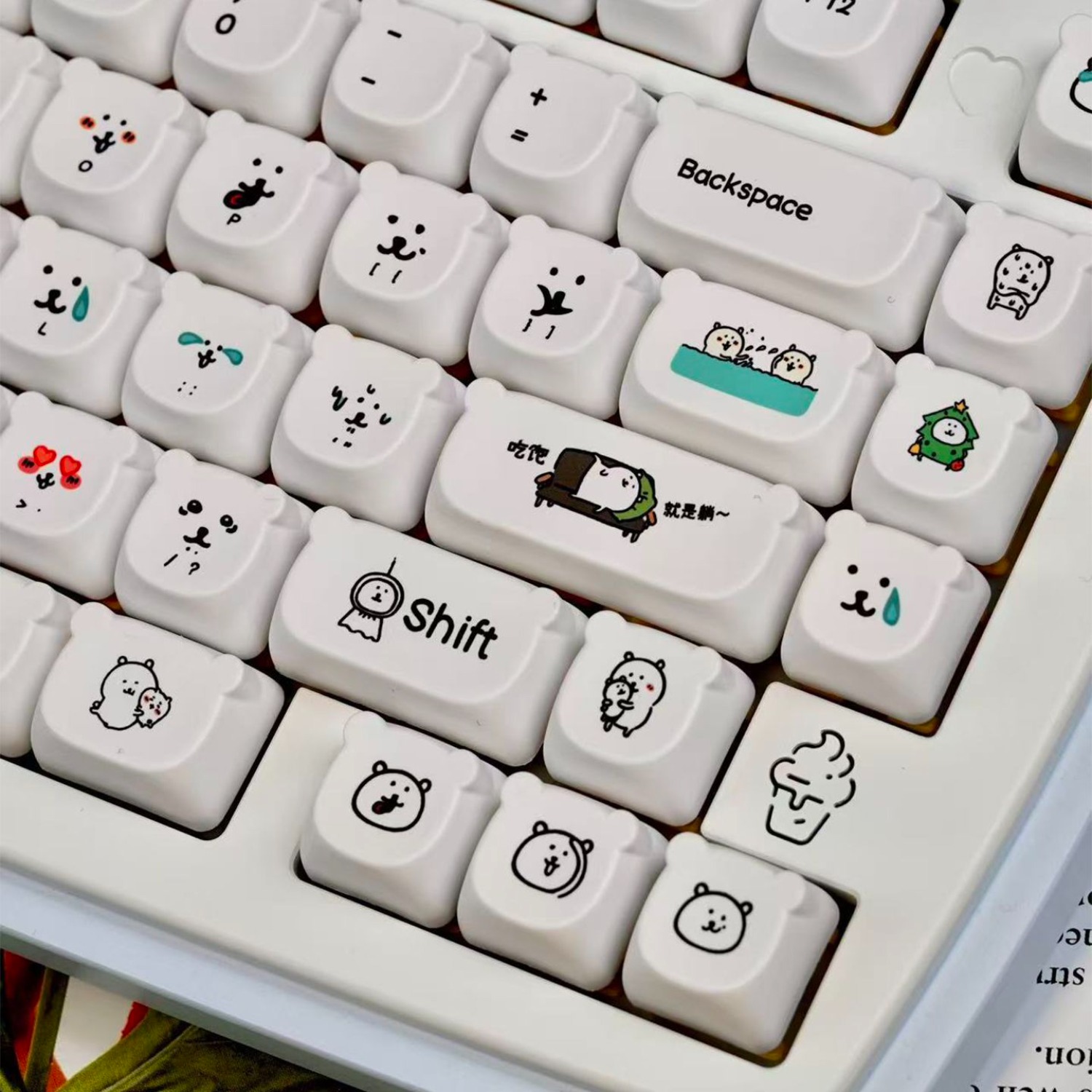 Keycap PBT Beruang Kartun Lucu - Gaming Accessories In Japan ulasan dan harga