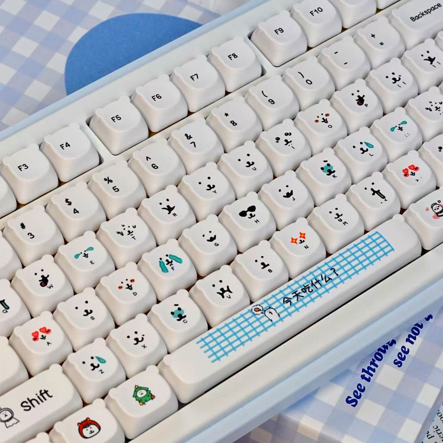 Keycap PBT Beruang Kartun Lucu - Gaming Accessories In Japan ulasan dan harga