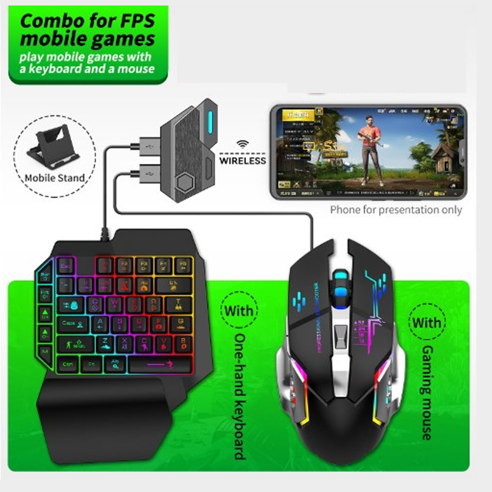 Set Konverter Mouse Keyboard K - Gaming Accessories Combo ulasan dan harga