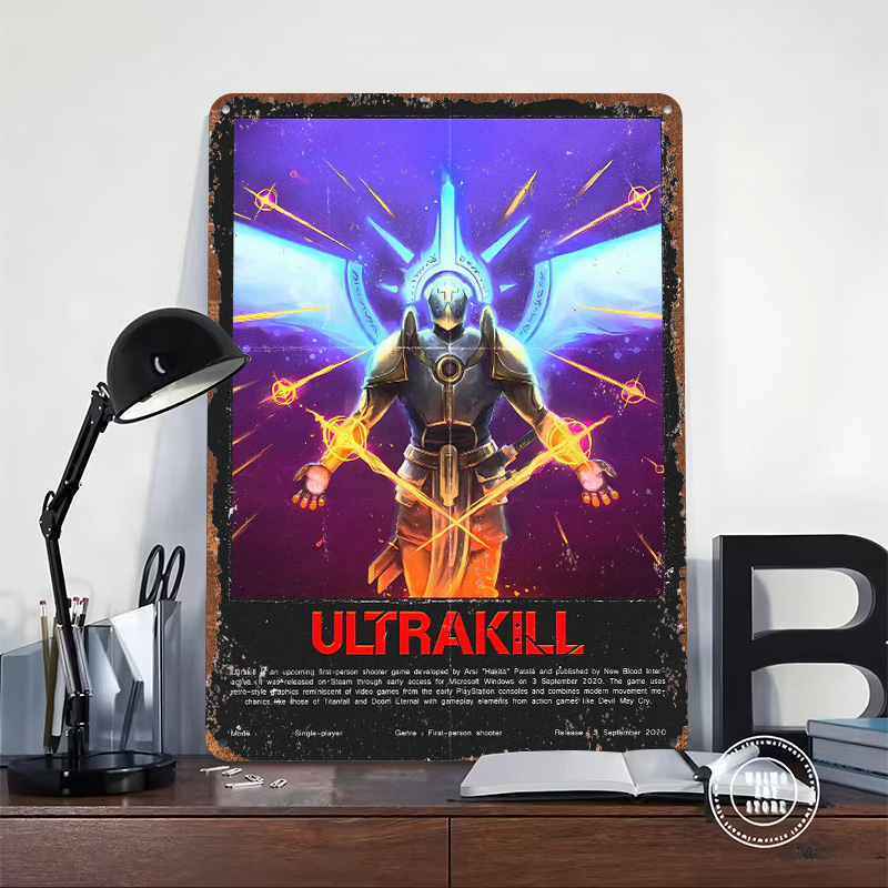 Poster Logam Game Ultrakill, S - Gaming Accessories Europe ulasan dan harga