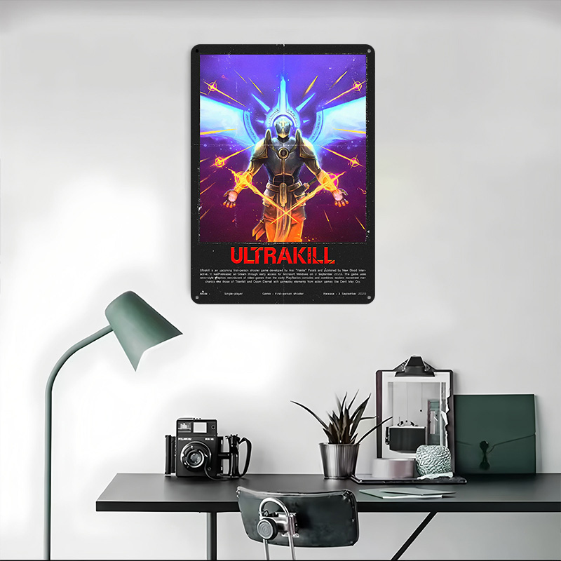 Poster Logam Game Ultrakill, S - Gaming Accessories Europe ulasan dan harga