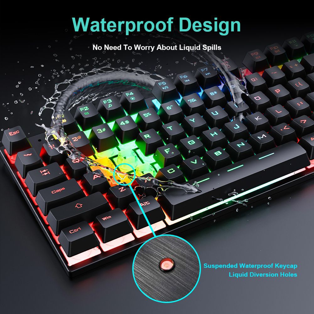 Set Keyboard Gaming Berkabel T - Gaming Accessories Combo ulasan dan harga