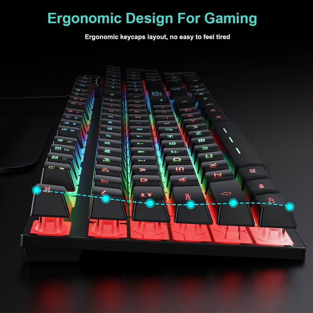 Set Keyboard Gaming Berkabel T - Gaming Accessories Combo ulasan dan harga