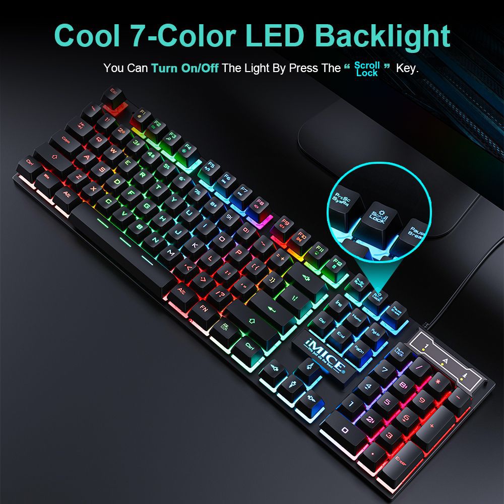 Set Keyboard Gaming Berkabel T - Gaming Accessories Combo ulasan dan harga