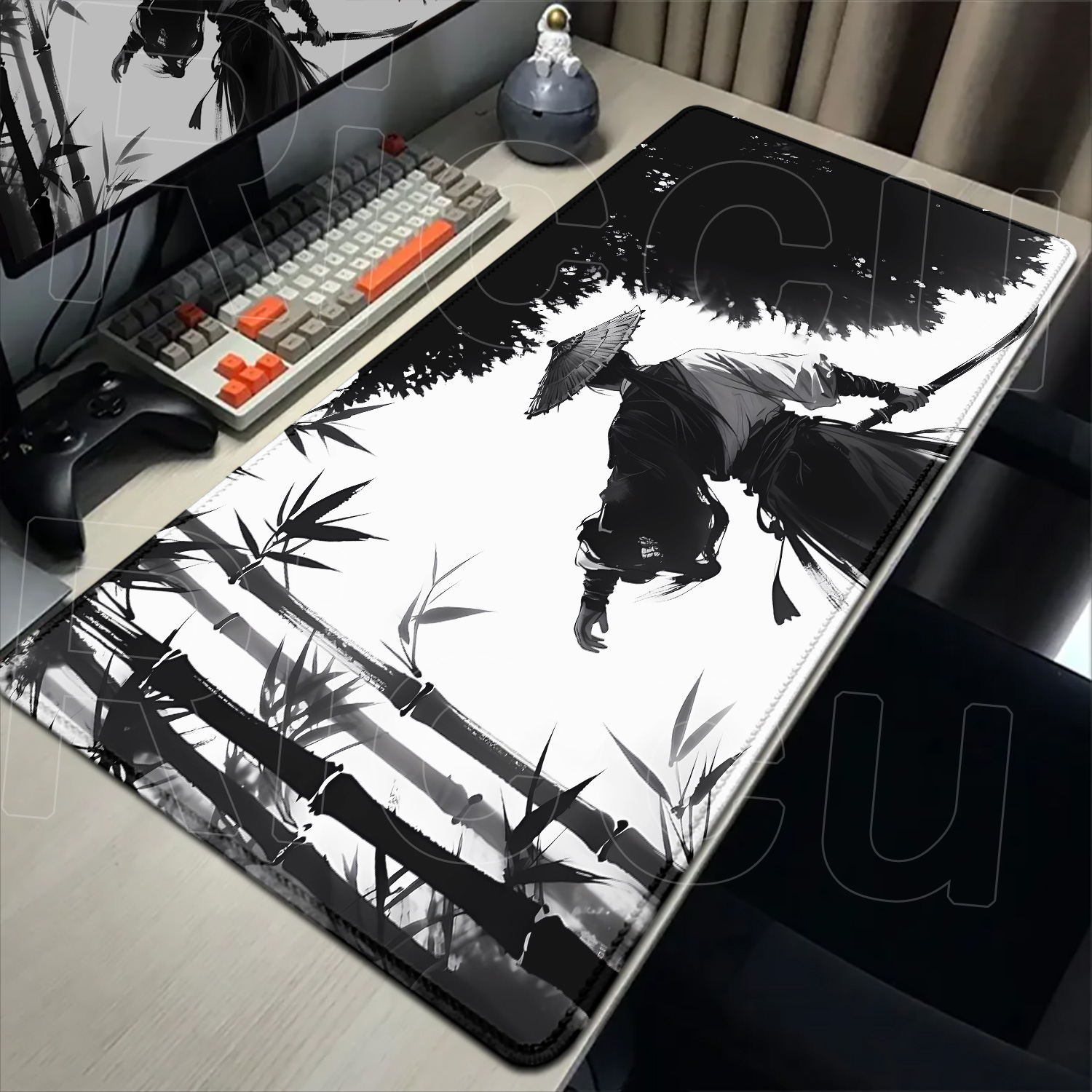 Samurai Warrior Gambar Hitam P - Gaming Accessories Drawing ulasan dan harga