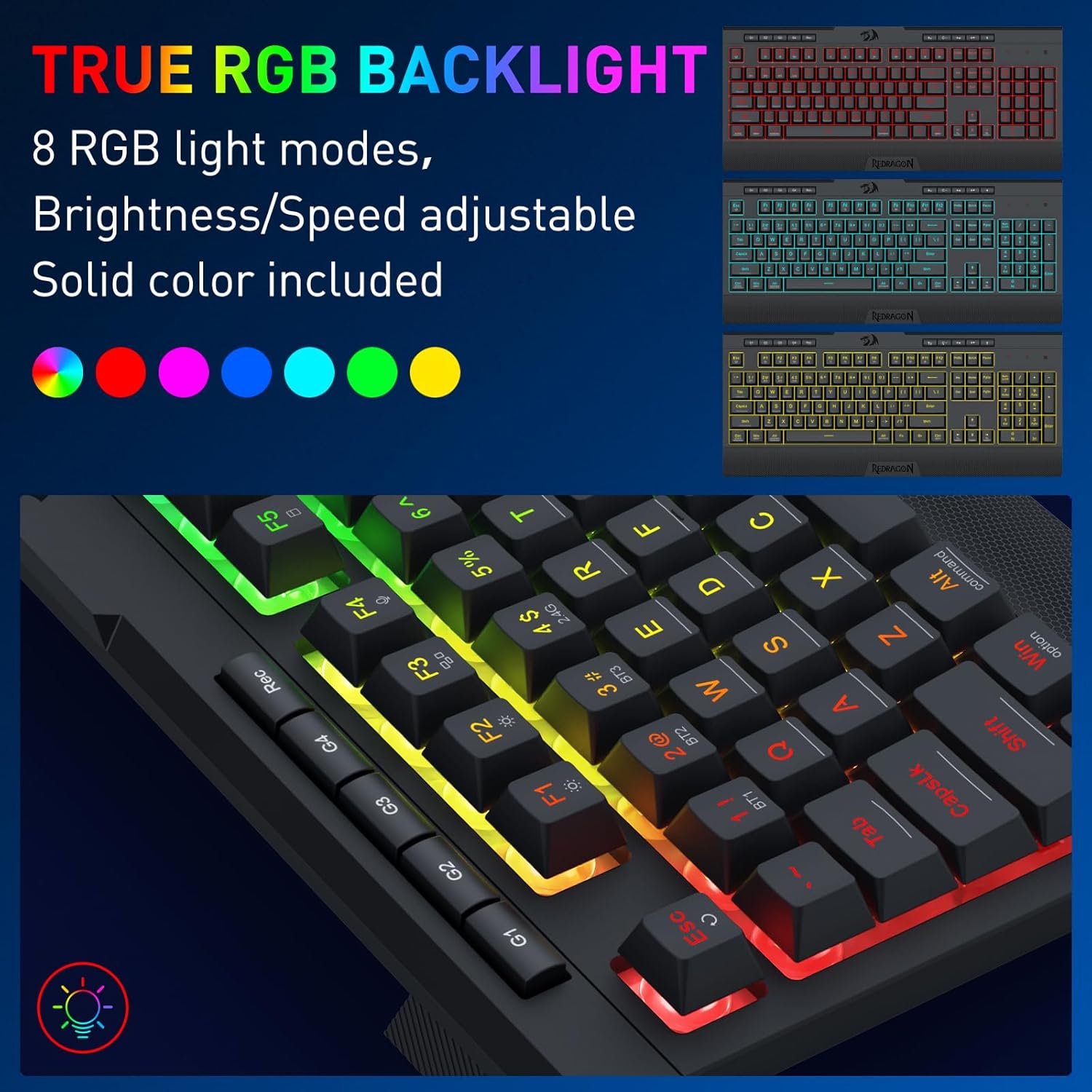 Redragon S151 PRO 3-Mode Keybo - Gaming Accessories Combo ulasan dan harga